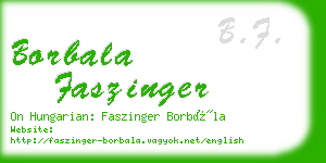 borbala faszinger business card
